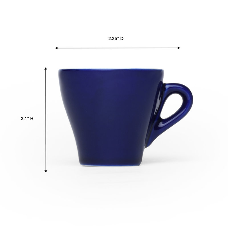 Tasse en porcelaine Hearn citron, Bleu