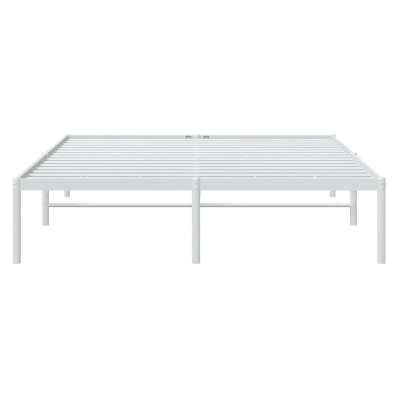 Marlton Metal Bed Frame, Heavy-Duty, No Mattress, Queen, White