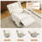 Manual Recliner With An Adjustable Headrest And Rocking Function，White-1590284666
