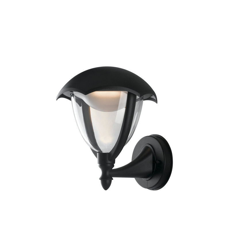 Black 29cm H Integrated LED Outdoor Wall Lantern