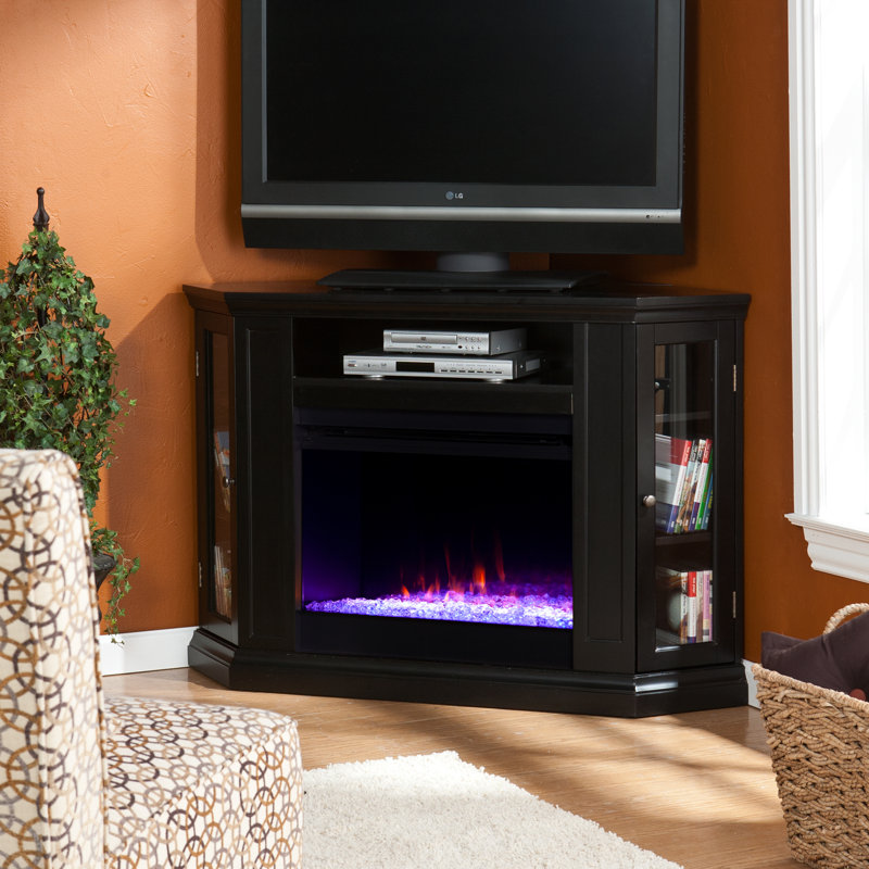 Bauerle Darby Home Co 45 " W Brown Electric Fireplace, Black