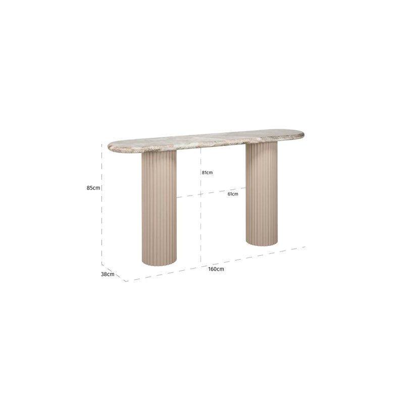 Console Table 63'' Marble Top Console Table