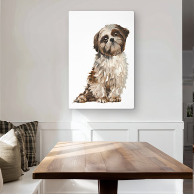 Shih-tzu Metal Print - Illustrative Bedroom Decor for Home