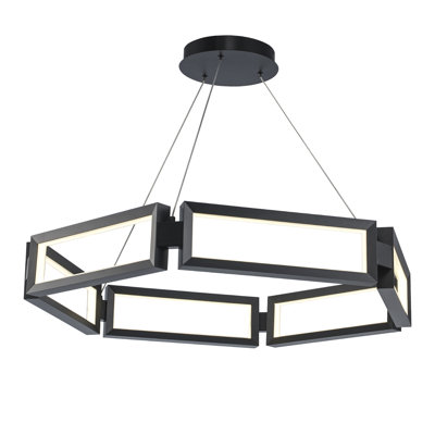 Endijs 6 - Light Dimmable LED Wagon Wheel Chandelier