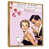 Toile avec cadre flottant or