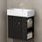 21.6 inch Modern Floating Bathroom Vanity with Ceramic Basin - Perfect for Small Bathrooms, Right side storage-102863270