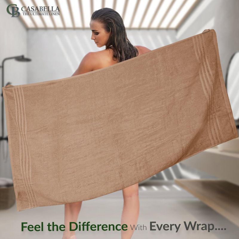 3Pk Zero Twist Large Bath sheet 80x140, Truffle