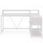 Bureau en L de 55 pouces, bureau d'écriture blanc et blanc avec rehausse de moniteur, tiroirs et tablettes de rangement en forme de L-1715570149
