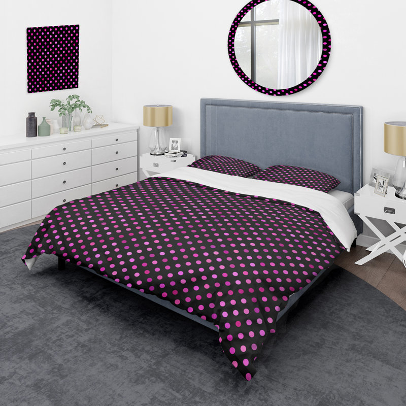 Ensemble de housse de couette en microfibre rose / mauve 2 pièces, Housse de couette pour très grand lit et 2 très