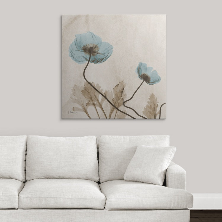 "Poppy X-Ray" de Manigault par Kiranjit, reproduction de photo, H 35 po x l 35 po x p 1,5 po, Toile