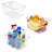 Sorbus 3-Pack Medium Clear Kitchen, Pantry, and Fridge Storage Bins with Handles