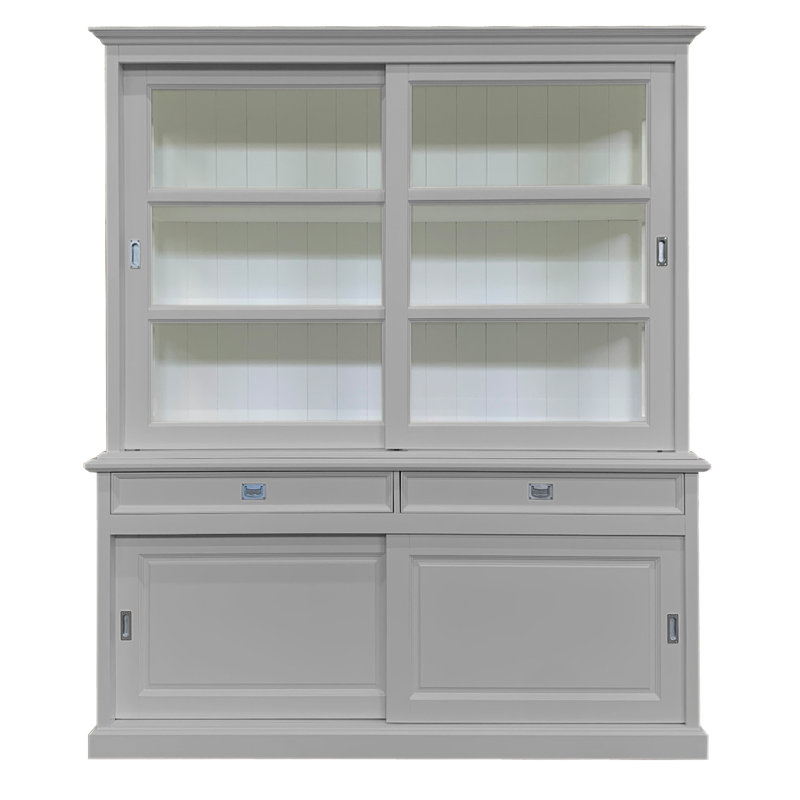 Stiles Display Cabinet, Light Grey