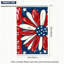 Drapeau suspendu en croix et floral, 35 po x 24 po (90 x 60 cm) avec œillets