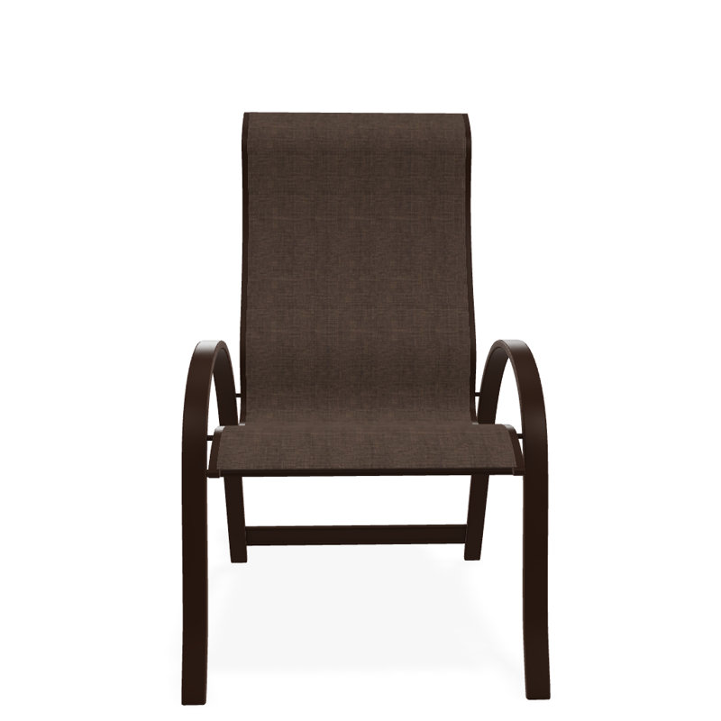 Chaise de patio empilable Hirotaka Supreme, Moka Sunbrella®, Kona texturé