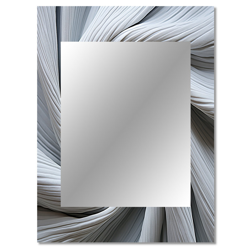 Gris spirale spirale sprial I - miroir abstrait en spirale, miroir mural décoratif moderne, impression d'art en métal
