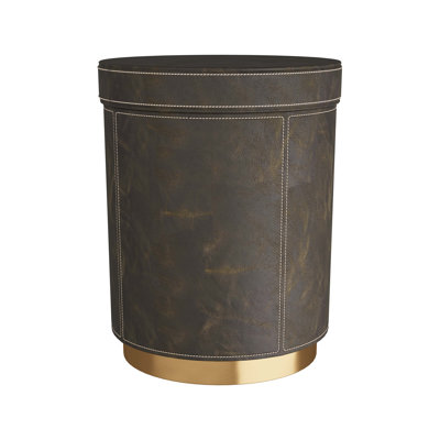 Wes Brass Pedestal End Table
