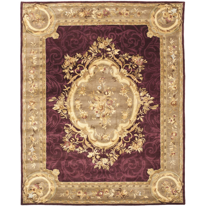 Bedgood Hand Tufted Wool Oriental Rug, Rectangle 10' x 14'