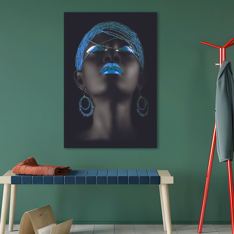 Peinture décorative sur toile, Bleu