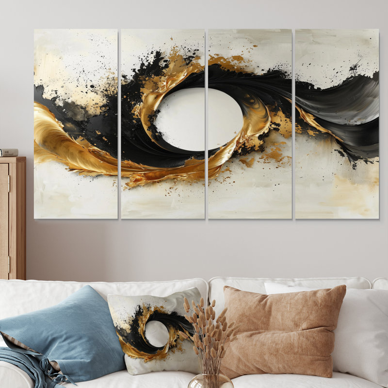 Kamila - décoration murale moderne - art mural abstrait, 4, H 28 po x l 48 po