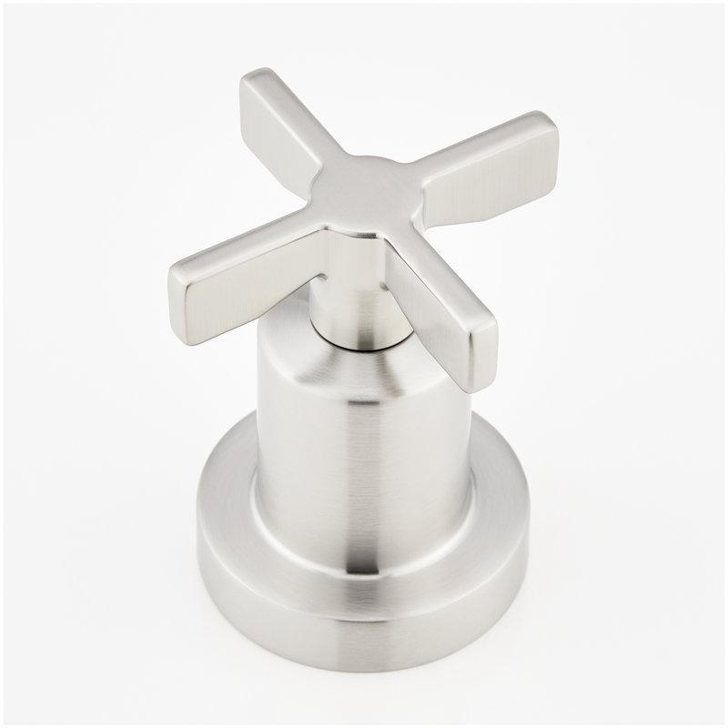 Vassor 4-Hole Roman Tub Faucet and Hand Shower with Rough-In Valve - Brushed Nickel, Brushed Nickel