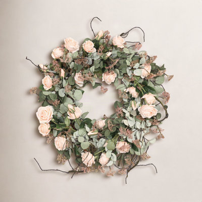 24" Handcrafted Eucalyptus No Holiday Wreath