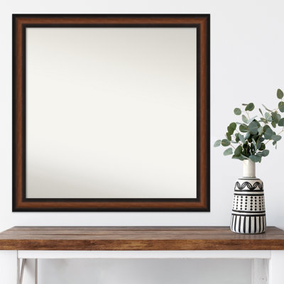 Wood Flat Wall Mirror