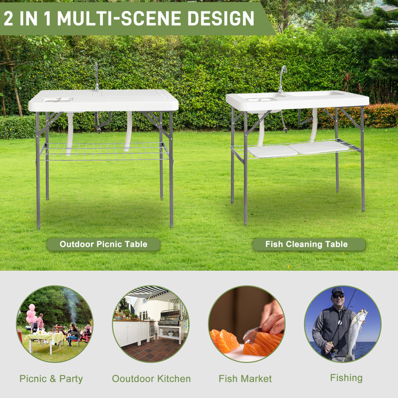 Charnika Rectangular Outdoor Folding Camping Table