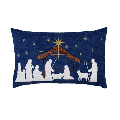 Coussin lombaire Nativité, L 16 po x H 10 po