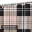 Fabric Diagonal Tartan Abstract Black Shower Curtain with 12 Hooks-129036519