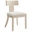 Ensemble de 2 chaises de salle à manger en tissu chiné Peregrine-104318043