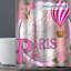 Rideau de douche Paris Tour Eiffel, Tour de Paris avec fleurs Romance Lover Hot Air Balloon, rideau de douche d'anniversaire de mariage, rose