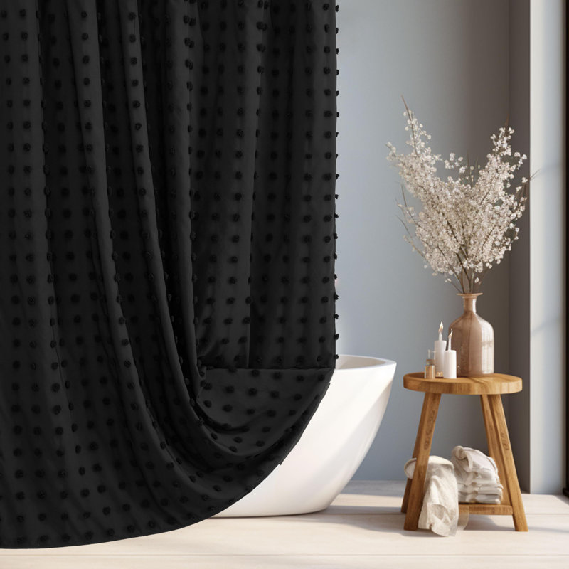 Rideau de douche, H 72 po x l 36 po, Noir