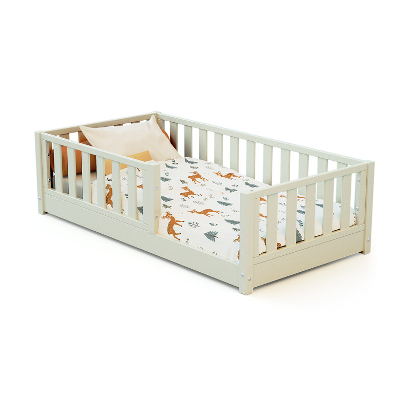 Cot Bed / Toddler (70 X 140cm) Toddler Beds Montessori/Floor Bed, Pearl White