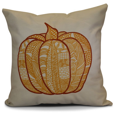 Flipping for Fall Pumpkin Patch Geometric Outdoor Throw Pillow