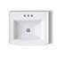 Lavabo de salle de bain rectangulaire encastré en porcelaine vitreuse avec trop-plein Archer®-10940425-19195597