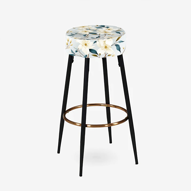 Ensemble de 2 tabourets de bar floraux Subtle Whispers II