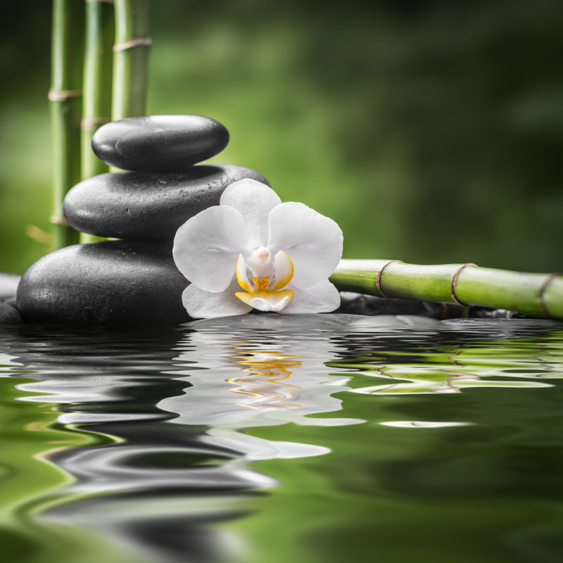 Zen Basalt Stones by Scorpp - Wrapped Canvas Print, 51cm H x 51cm W