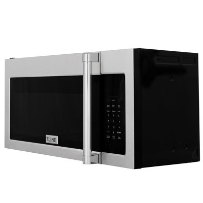 ZLINE 30 in. 1.5 cu. ft. Over-The-Range Microwave in Satin Stainless Steel with Traditional Handle and Set of 2 Charcoal Filters (MWO-OTRCFH-30-SS)