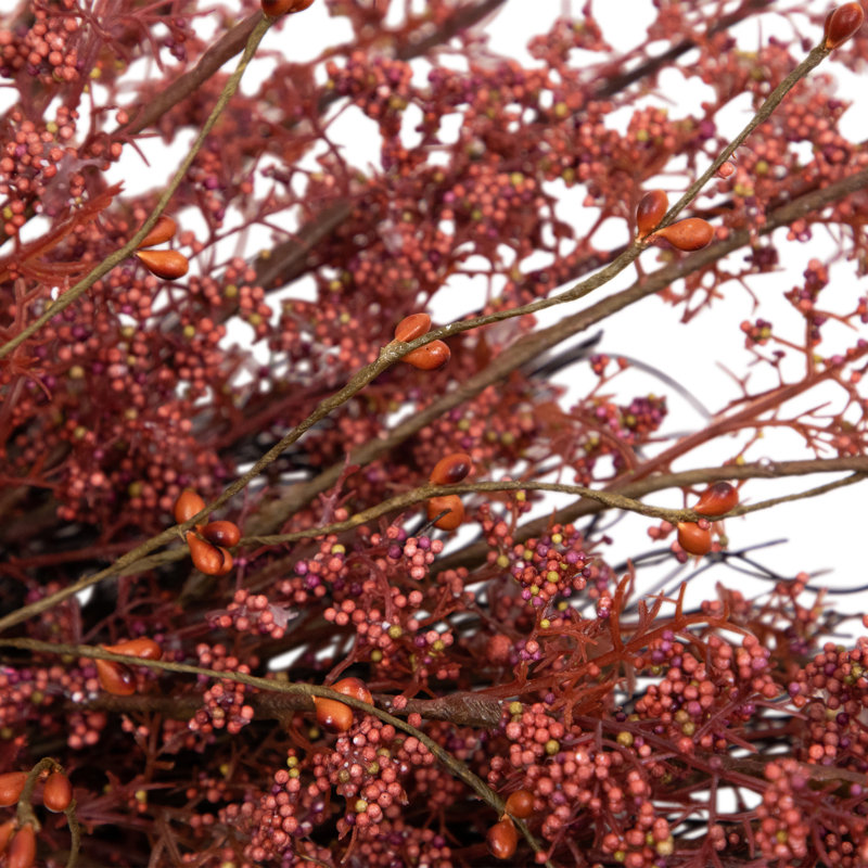 24" Fall Harvest Burgundy Berry Artificial Wreath - Unlit