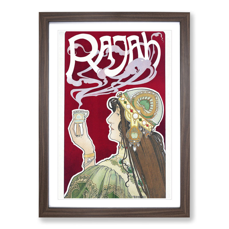 Rajah by Henri Privat-Livemont - Framed Print, Walnut Framed, 65cm H x 48cm W x 2cm D