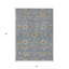 Tapis intérieur lavable floral ivoire et corail 5 pi x 8 pi bleu denim
