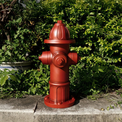 25-inch High-fidelity Resin Fire Hydrant Statue Ornament