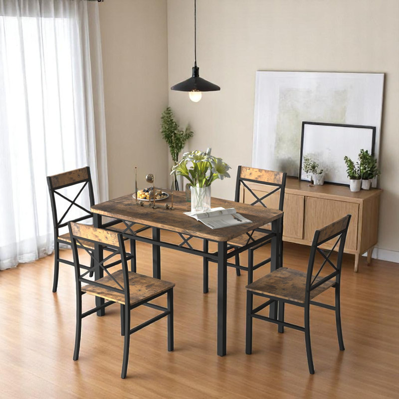 Ensemble repas 5 pièces avec table pour 4 personnes Leday
