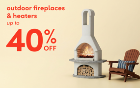 outdoor fireplace & heater clearance