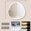Miroir de salle de bain 32 po, cadre gris acier, brouillard, intensité variable et conception pratique