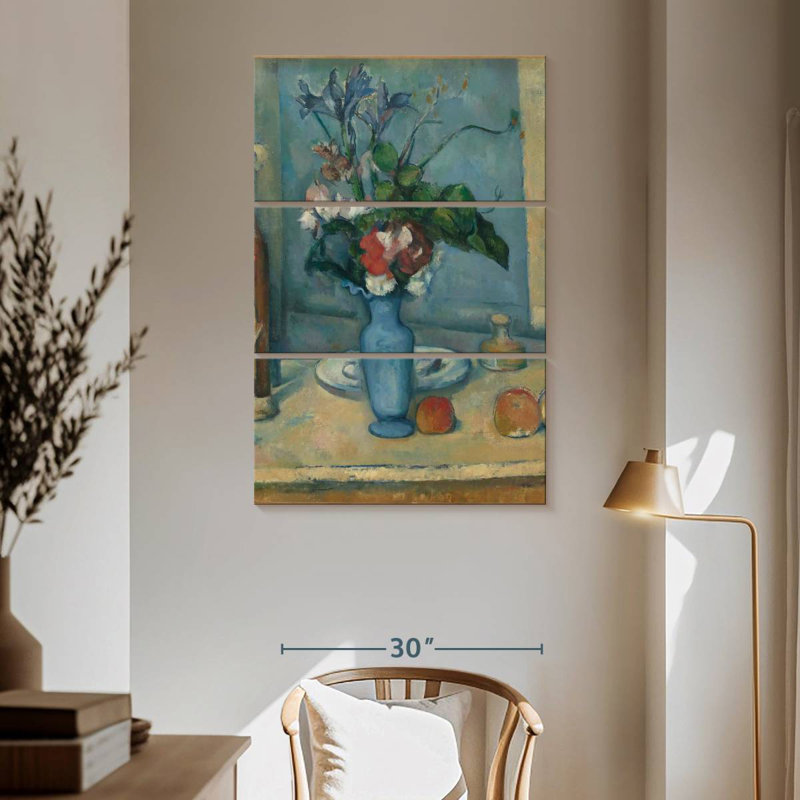 Harnek le vase bleu, H 65 po x l 42 po