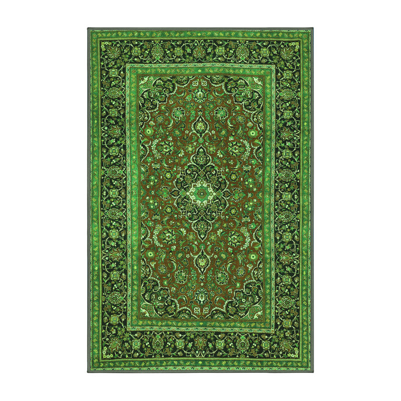 Washable Oriental Indoor Rug, Rectangle 6' x 9'
