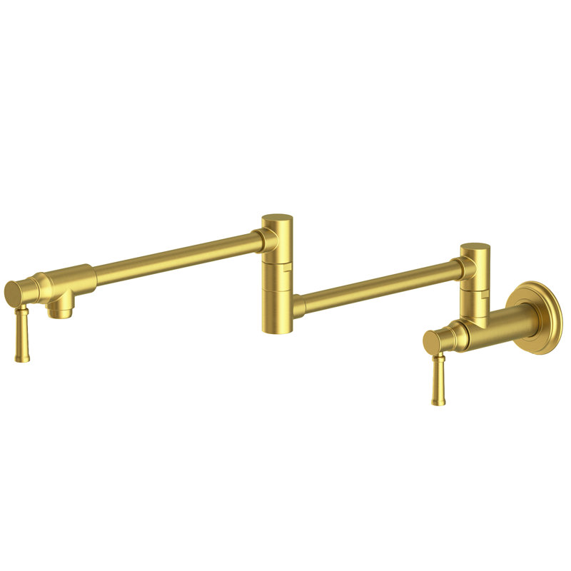 Stripling Wall Mount Pot Filler, Satin Brass (PVD)