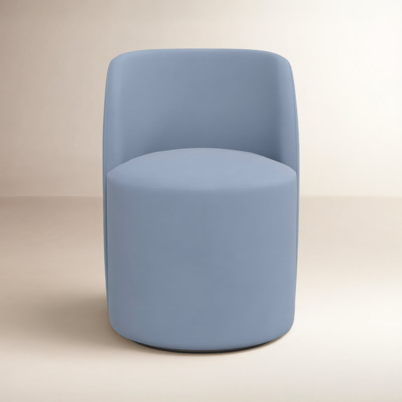Begonia Swivel Dining Chair, Classic Ocean Velvet
