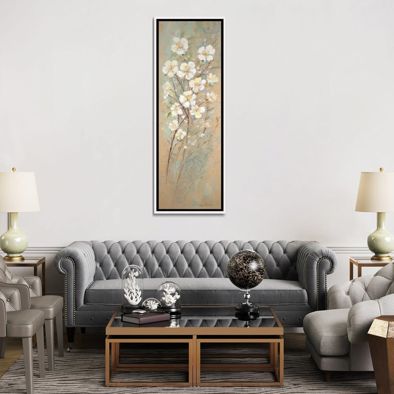 «Spring Awakening I» par Ruane Manning - reproduction d'art, Toile blanche encadrée, H 72 po x l 24 po x P 1,5 po